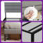 Structure de lit simple tapissier avec tête de lit, rangement sous le lit 14 po, aucun sommier nécessaire, structure en métal (gris / noir)-1539396321-1539396320