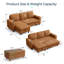  Canapé modulaire en L rembourré en forme de L de 81 po avec repose-pieds, canapé et chaise de rangement Sherry-121418795-129533482