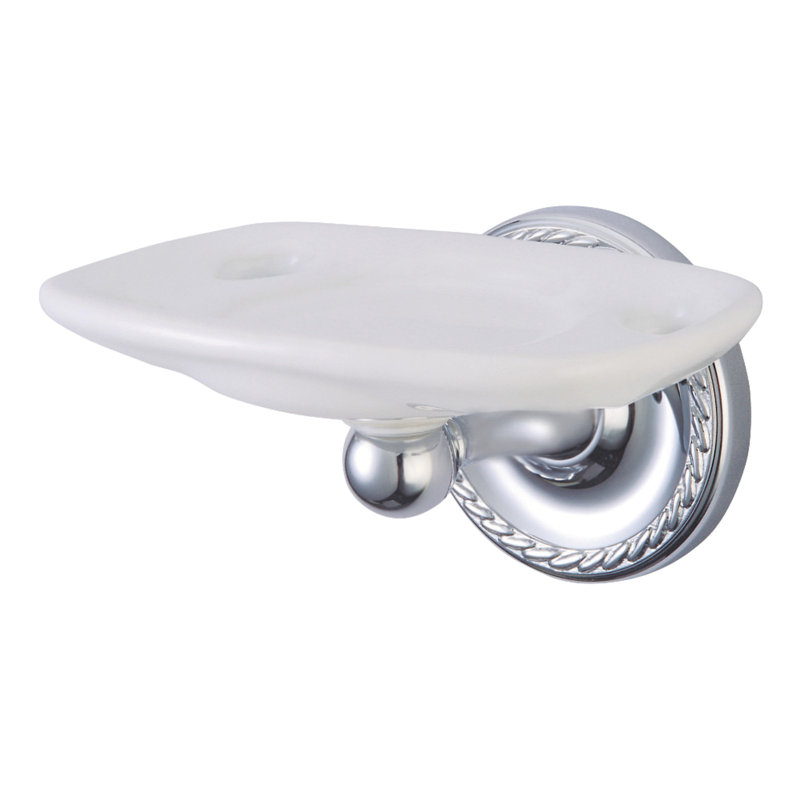 Laurel Wall Mounted Toothbrush & Tumbler Holder, Polished Chrome
