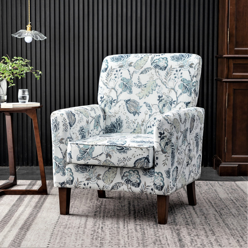 Fauteuil en mélange de polyester à motifs
