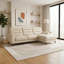 Canapé modulaire en cuir véritable Isbell-8032960