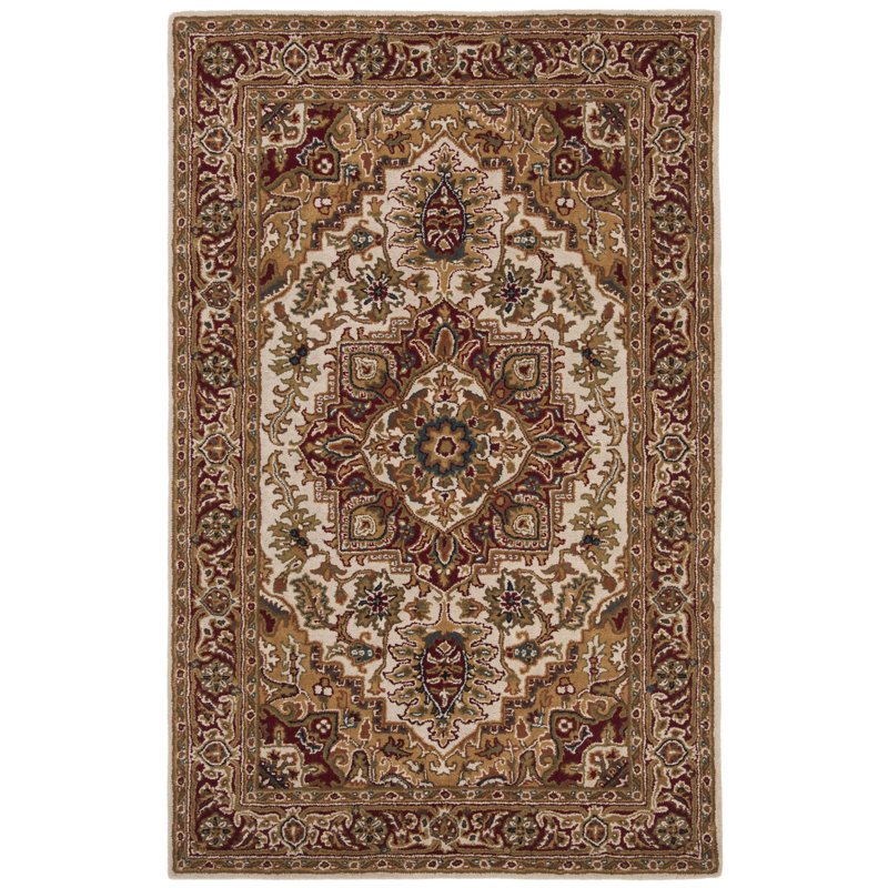 Tapis oriental en laine touffeté à la main Alg, Rectangle 2 pi x 3 pi