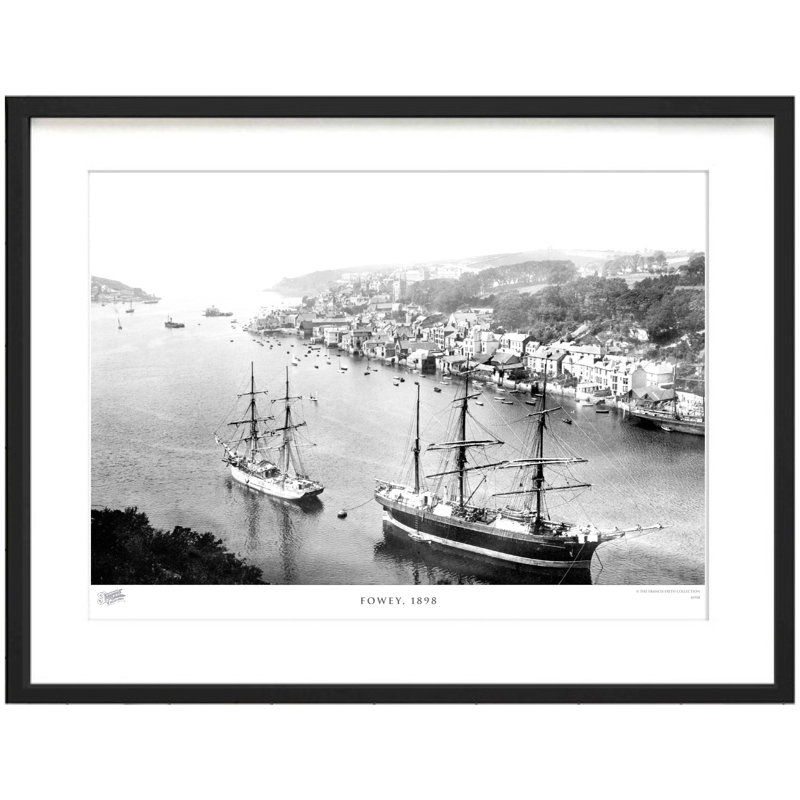 Fowey, 1898 - Single Picture Frame Print, 28cm H x 36cm W x 2.3cm D