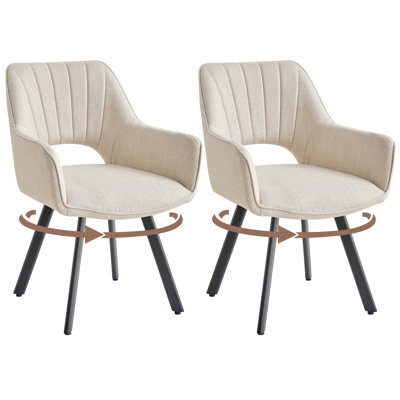 Upholstered Linen Blend Armchair