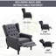 Fauteuil inclinable rembourré en tissu, fauteuil d'appoint capitonné, fauteuil en lin avec repose-pieds, accoudoir, coussin rembourré,