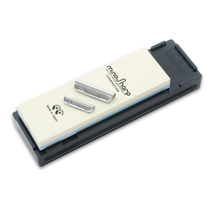 Global Knives Dual Grit Whetstone, Yellow/Blue