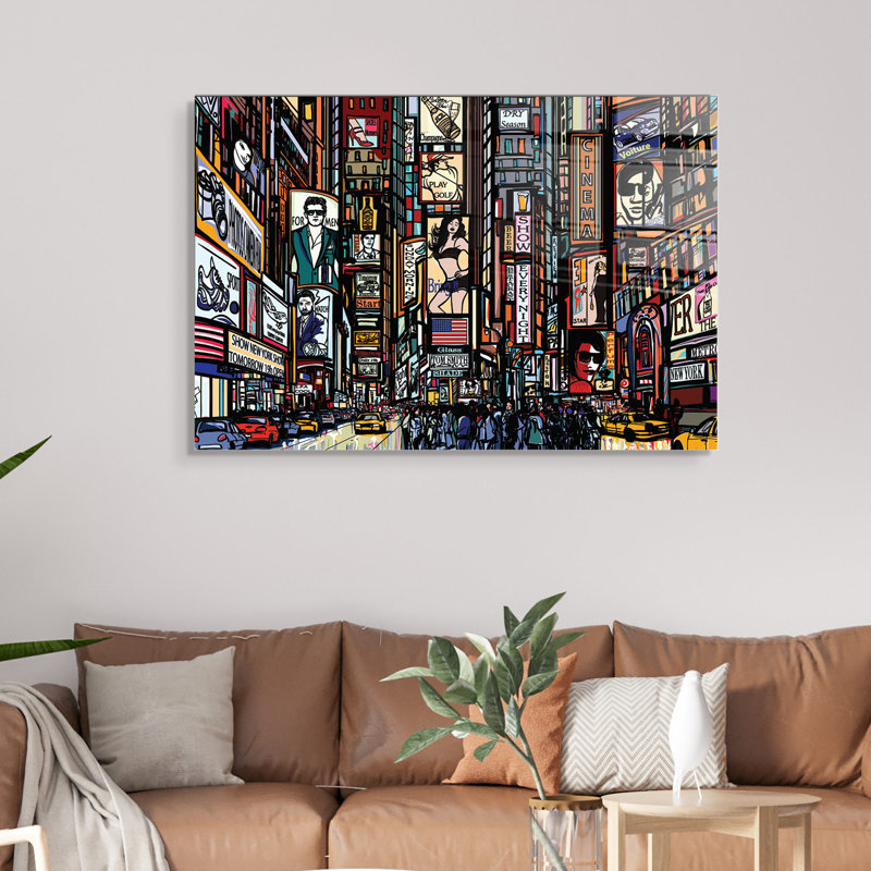 Élégante peinture décorative en verre trempé de 19,7 po x 27,6 po | 100% verre trempé, épaisseur: 0,16 pouce | Parfait pour la décoration intérieure, le salon et le bureau | Superbe œuvre d'art avec une esthétique moderne