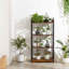 Multifunctional Rustic 4-Tier Bookshelf With Storage Baskets - Sturdy & Adjustable-1981010374-1981010371