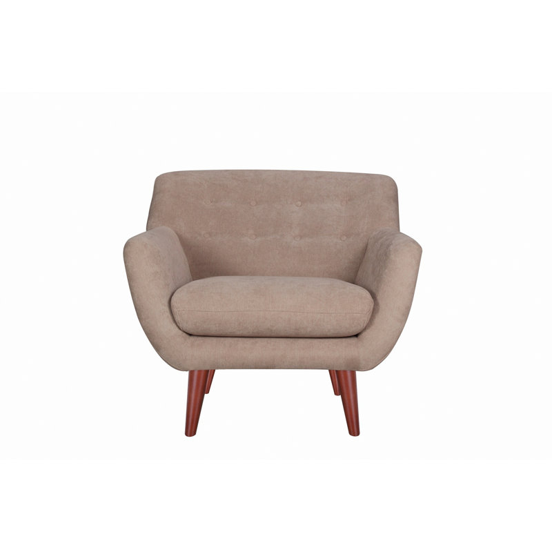 Fauteuil, fauteuil d'appoint rembourré pour chambre à coucher, salon, Tanné