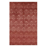 Rug & Kilim’S European Rug In Red And Pink With Floral Patterns “Medici”