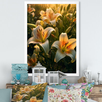 «Lilies Field Of Beauty Dreamscape II», reproduction d'art sur toile