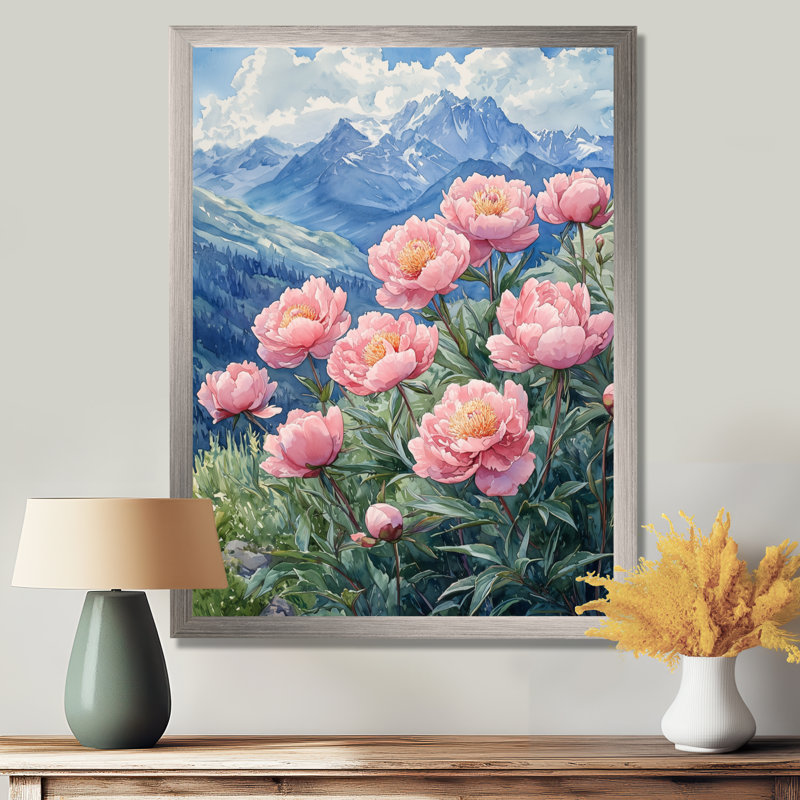 Barrowman - Floral Wall Decor, Argent argent, H 40 po x l 30 po, Reproduction encadrée d'une seule photo