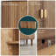 Buffet 62,6 po en noyer à 4 portes avec détails rainurés verticaux, crédence cannelée avec tablettes réglables - Armoire de rangement multifonctionnelle pour la salle à manger, le salon, le vestibule et la cuisine