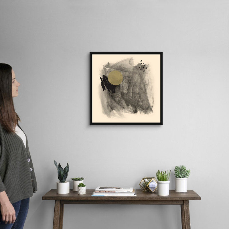 «Dark & Stormy II» par Jacob Green - reproduction d'art sur toile, H 22 po x l 22 po x P 1,75 po, Cadre flottant noir