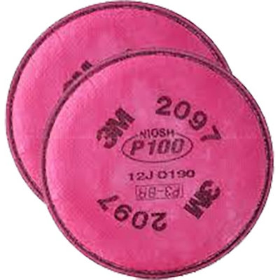 3M 2097/07184(AAD) P100 Particulate Filter With Nuisance Level Organic Vapor Relief (Pair)-1PK