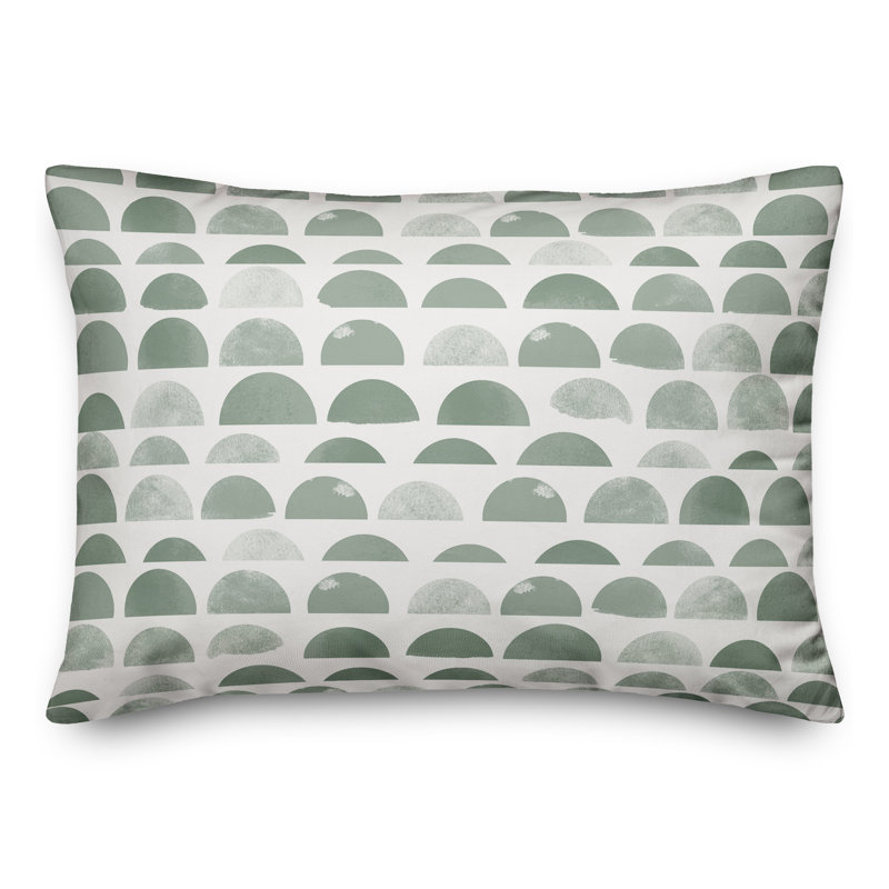 Abstract Outdoor Throw Pillow, Green