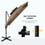 Parasol excentré 10 pi avec base Outsunny-1065259257
