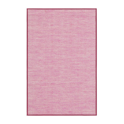 Tapis contemporain rose