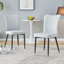 Ensemble de chaises de bureau et de salle à manger moderne et minimaliste, 2 pièces, siège en polyuréthane, pieds en métal, utilisation polyvalente-257830394-257830396-257830399