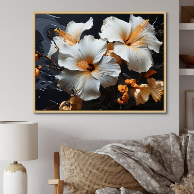 «Hibiscus Orange Blossums» sur toile