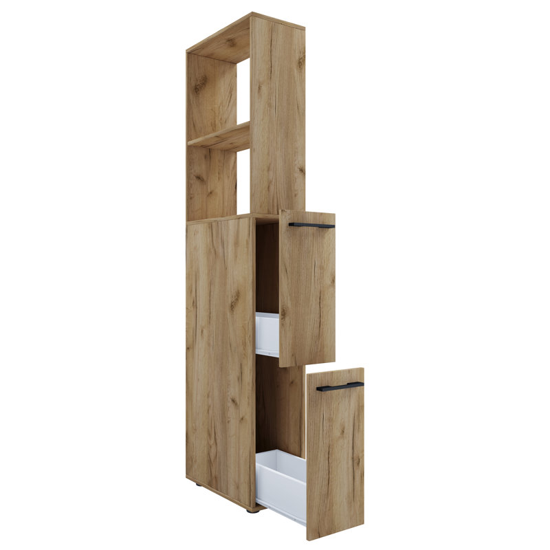 Rainna Bathroom Cabinet, Honey oak