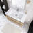 36'' Wall-Mounted Single Bathroom Vanity With Integrated Resin Top-582235169