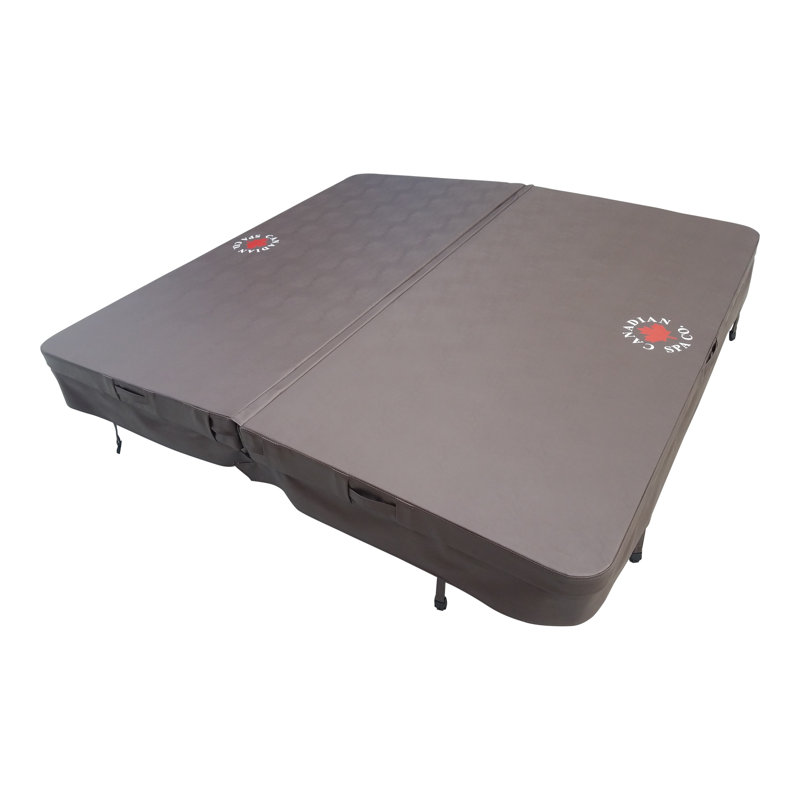Hot Tub Cover, 13 cm H x 198 cm W x 198 cm D, Brown
