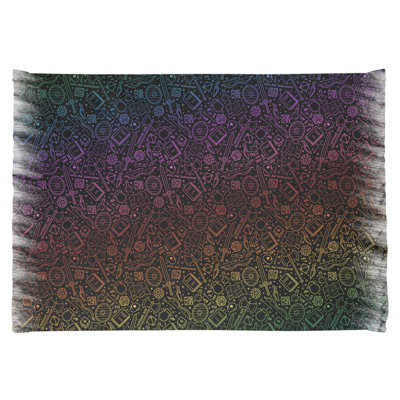 Tapis noir/rose/vert "lines rpg" Mcguigan