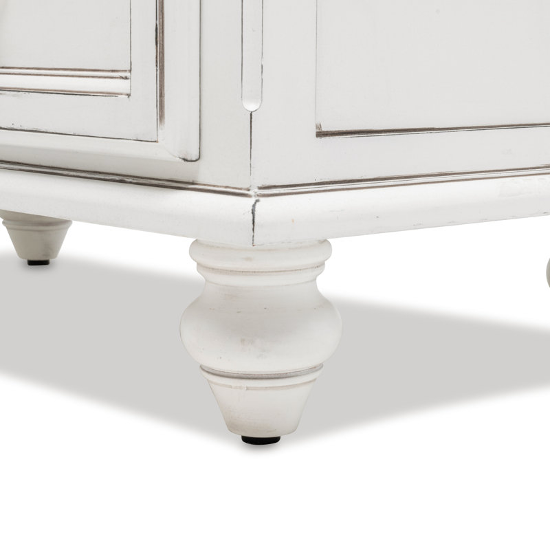 Commode 5 tiroirs Kolya - Finition blanche, Blanc