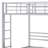 Bunk Bed, Triple Bunk Bed Frame With Built-In Shelf And 2 Side Ladder-645792450