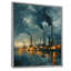 Bleu, bleu, usines, paysage industriel I - usines, décoration murale-1465755516-1465755505
