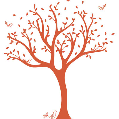 Décalcomanie murale arbre tweet