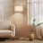 Montage Modern 60 in. Unique Standing Mid Century Modern Floor Lamp with Fabric Drum Shade - LED Bul-954732194-1038233513
