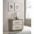 2-Drawer Nightstand Bedside Table Grey Oak