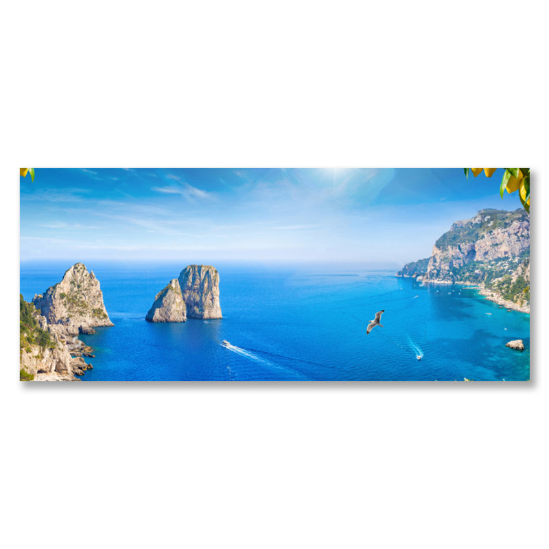 Îles Capri - très grand panneau photographique, Métal