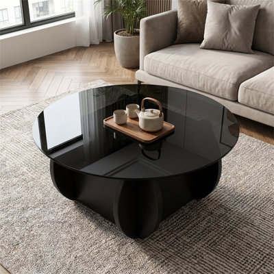 Modern Round Glass Coffee Table