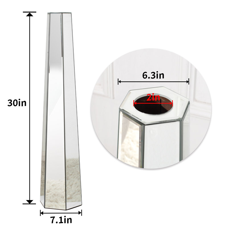 Vase de plancher en verre fait à la main DeGrailly (ensemble de 2)