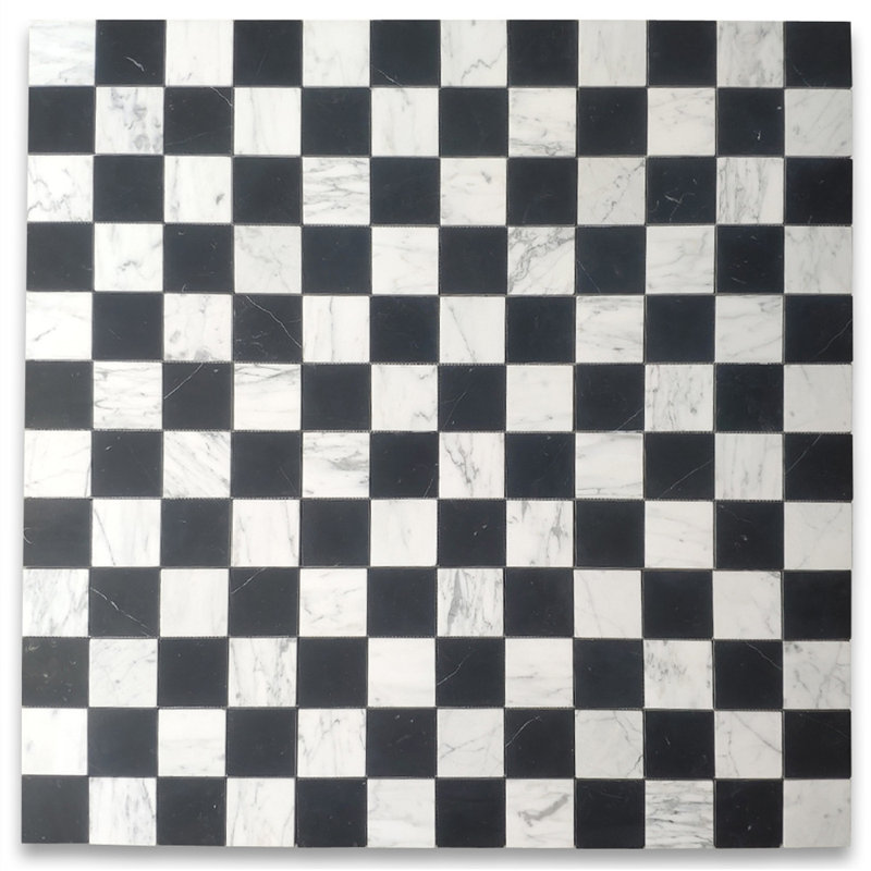 12" x 12" Marble Grid Mosaic Wall & Floor Tile
