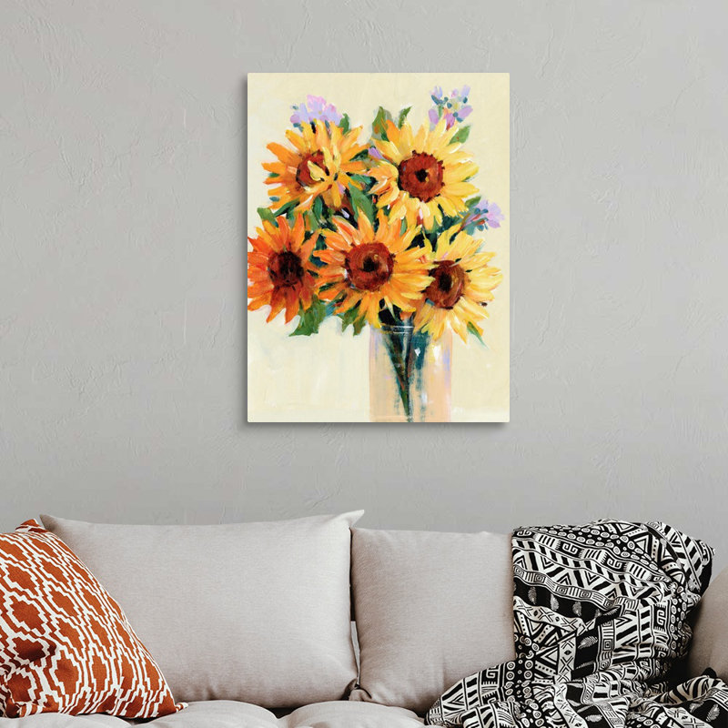 Fleurs fraîches coupées I, art mural sur toile, H 24 po x l 32 po x P 1,25 po, Toile tendue