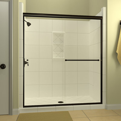 Leser 522" W x 70" H Semi-Frameless Shower Door