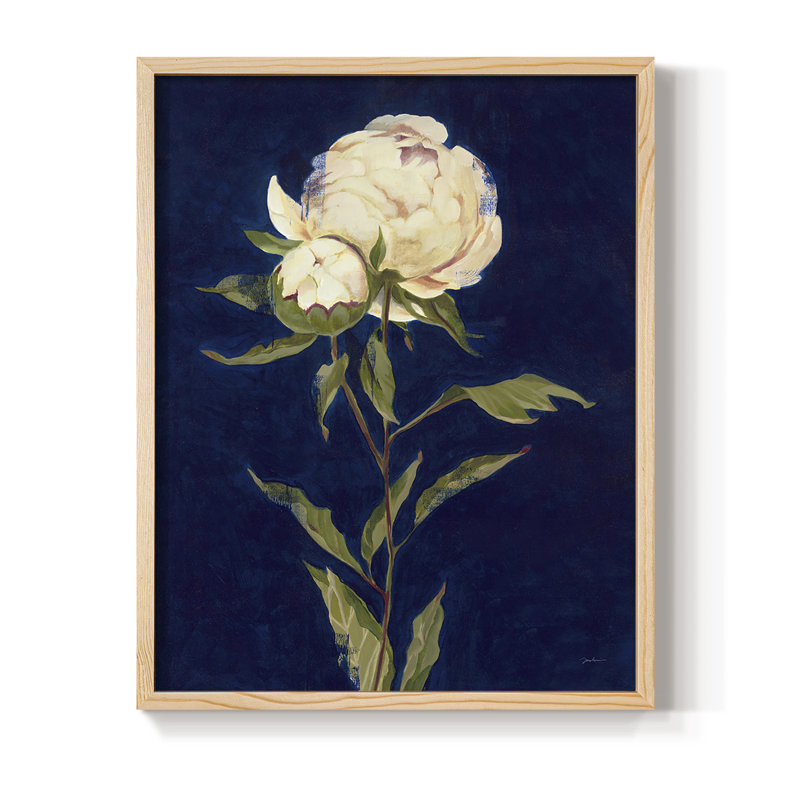 Impression encadrée «PRETTY AS A PEONY II» - bois massif, Naturel, H 11 po x l 9 po