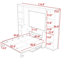 Lit escamotable avec bureau intégré et rangement spacieux-1203656480