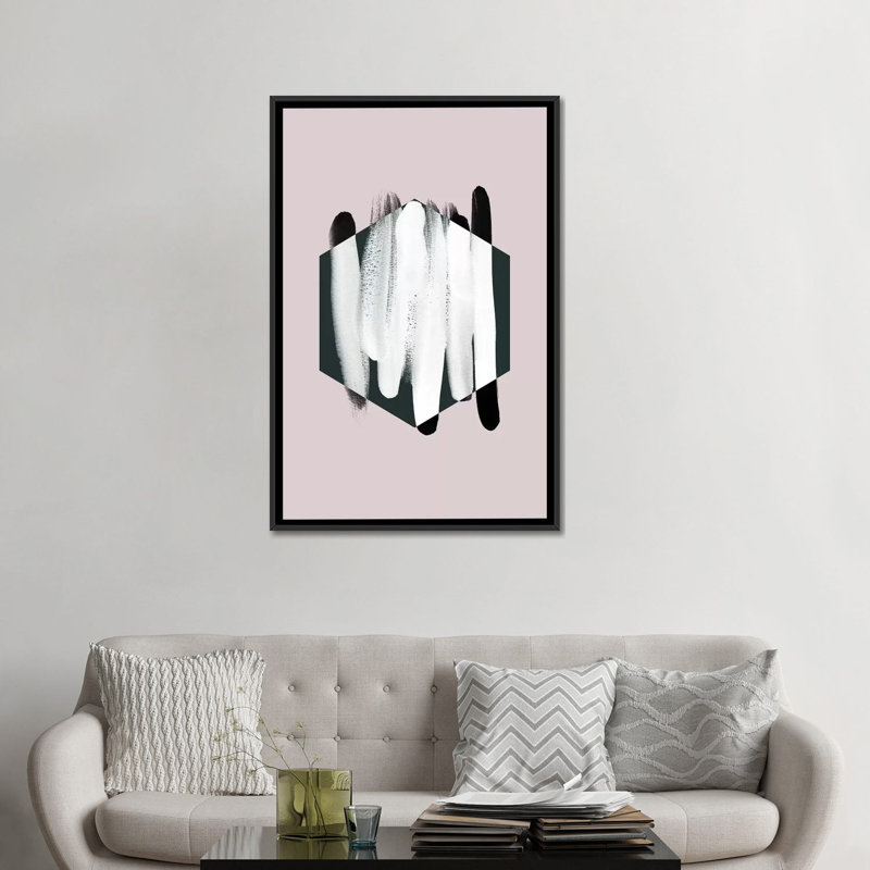«Minimalisme XXIII», impression sur toile tendue, H 26 po x l 18 po x P 1,5 po, Toile avec cadre noir, Pas de tapis