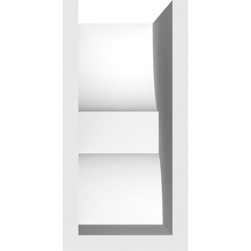 Queue de chevron standard en PVC de qualité architecturale Ridgewood, H 8 po x L 4 po x P 12 po