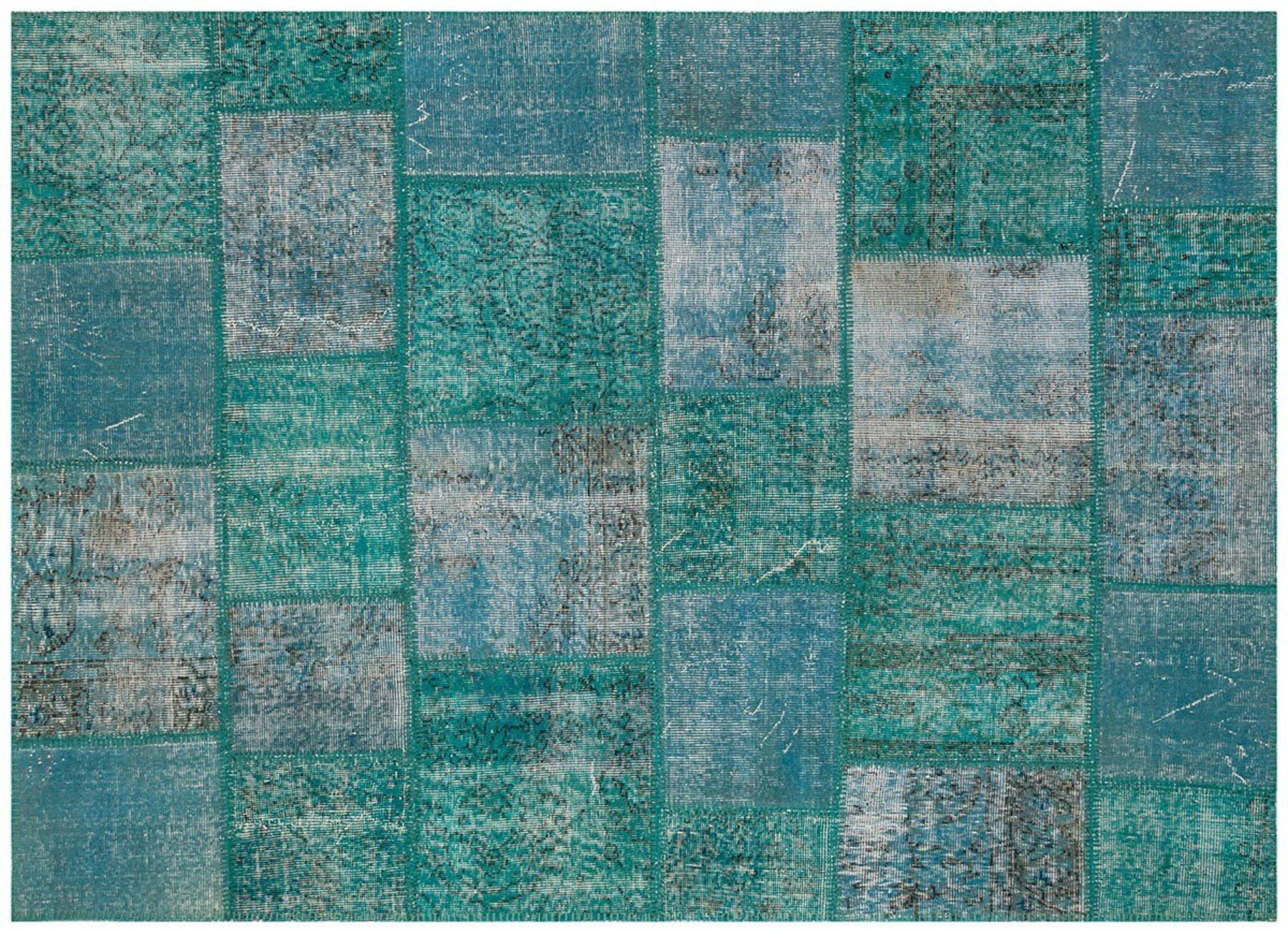 Isabelline Modern Kabishayan Handmade Turquoise Geometric Area Rug ...