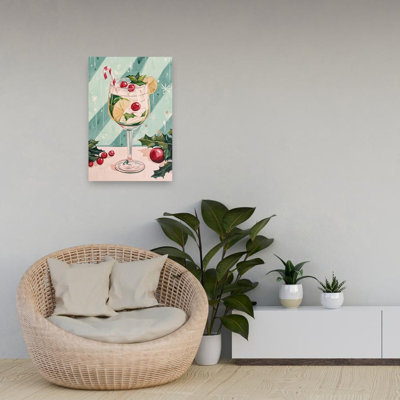 «Festive Christmas Drink Contemporary Winter», reproduction d'art mural