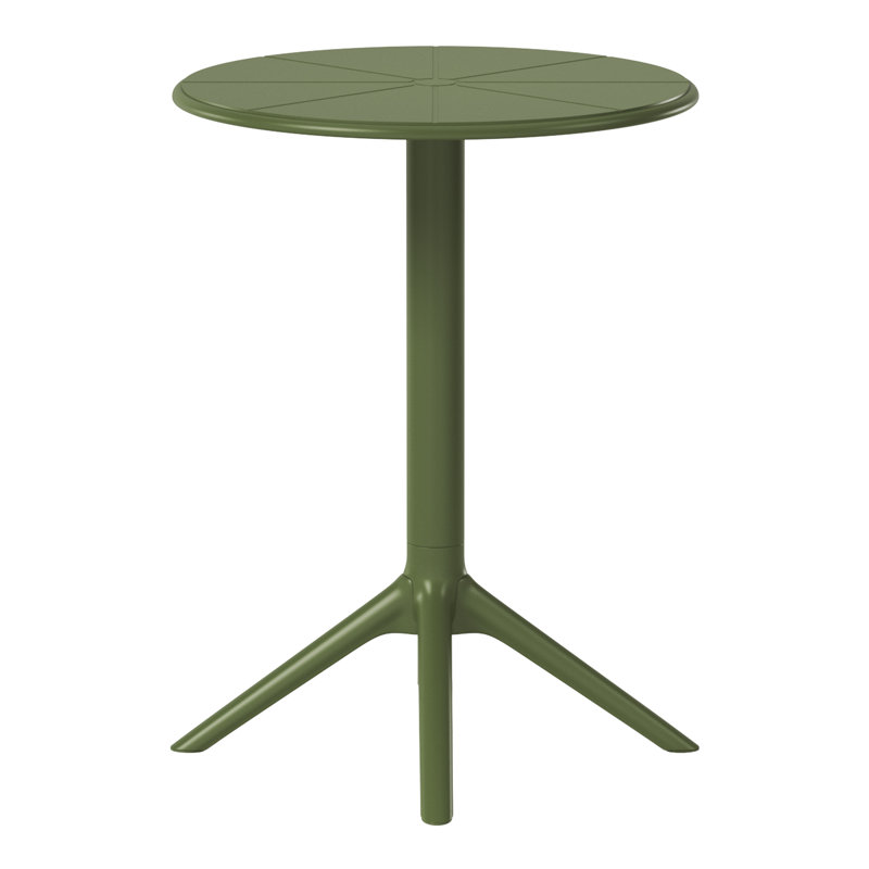 Delron Round Patio Dining Table, Green