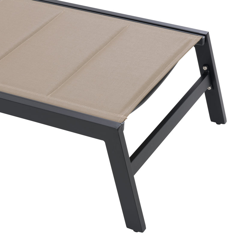 Chaise longue inclinable 80 po Adlan, Taupe
