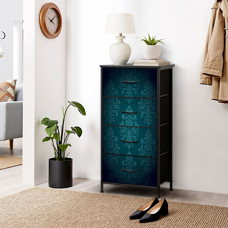 Commode pour commode de chambre à coucher pour commode bleu sarcelle victorienne abstraite et commode à tiroirs