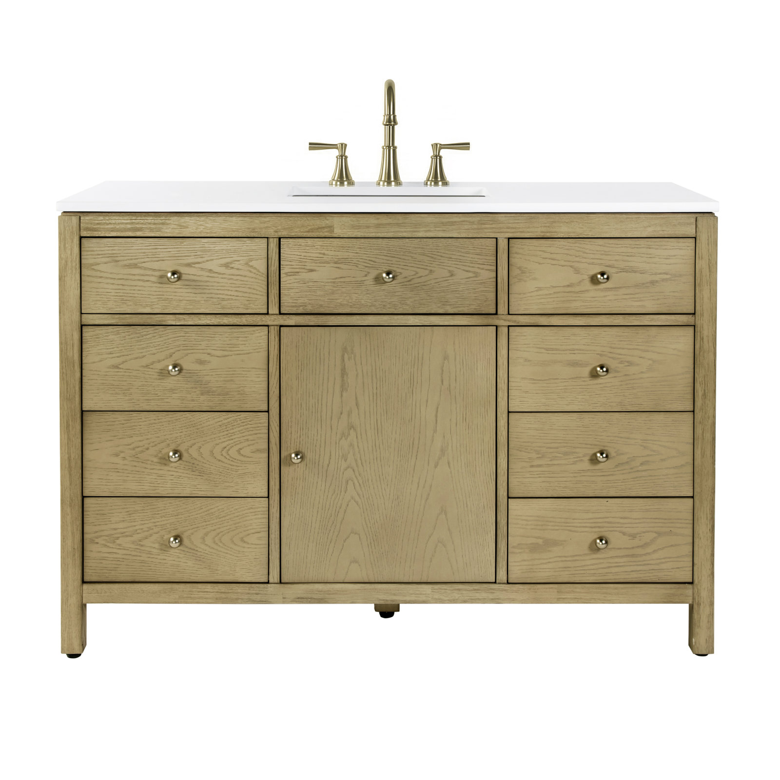 Celine 48" Acacia Single Bathroom Vanity, Wheat Oak